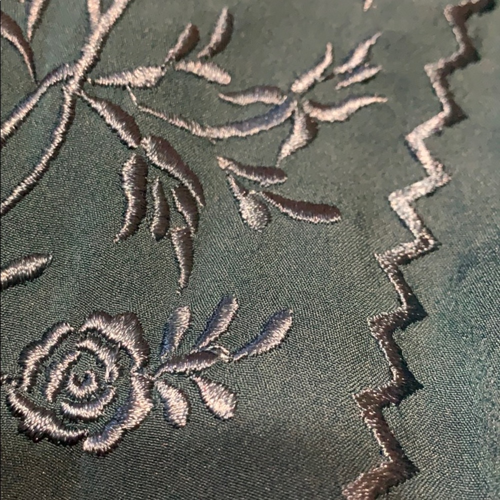 Forever 21 Teal Green Embroidery Short Sleeve Top - Picture 6 of 9